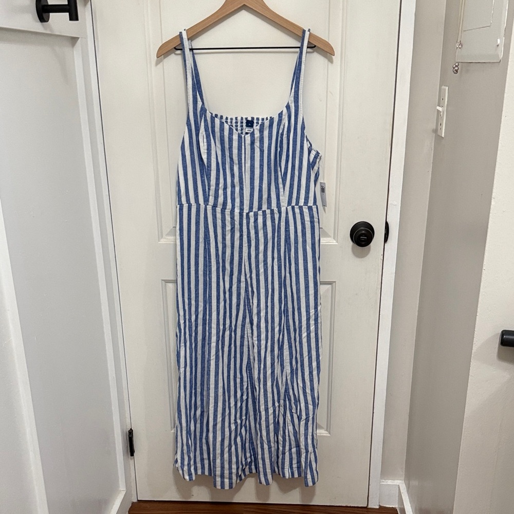 Old Navy Blue and White Striped Garment
